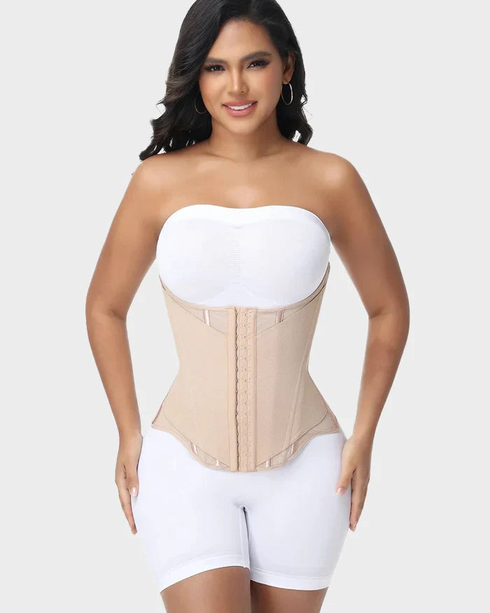 Corset modelator cu design curbat pentru abdomen plat