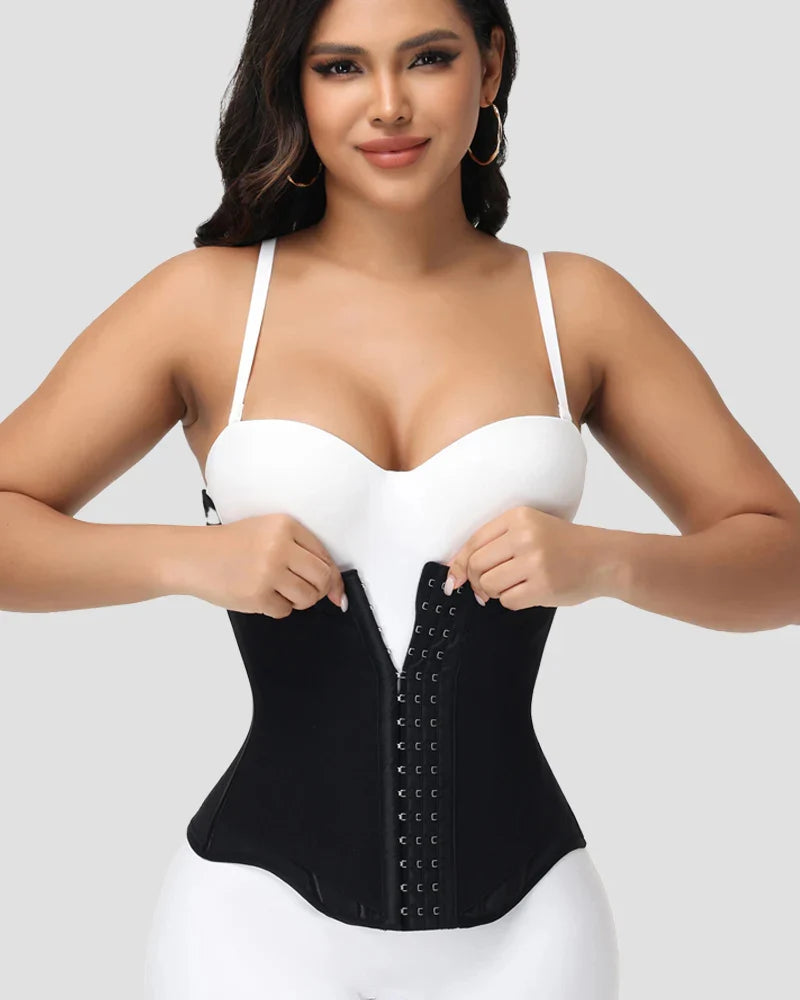 Corset modelator cu design curbat pentru abdomen plat